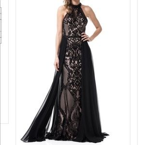 Long black evening gown